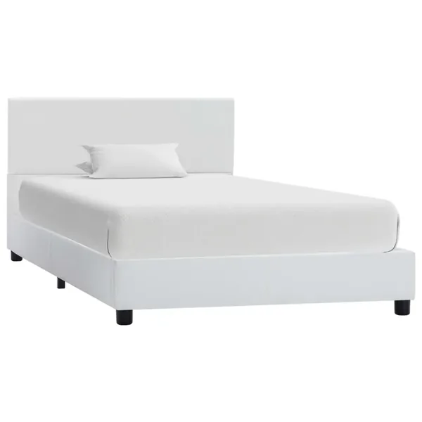 Cadre de lit Blanc Similicuir 100 x 200 cm