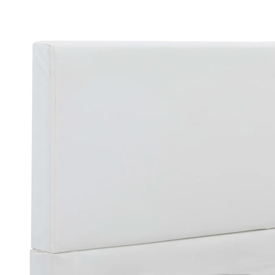 Cadre de lit Blanc Similicuir 100 x 200 cm - 6