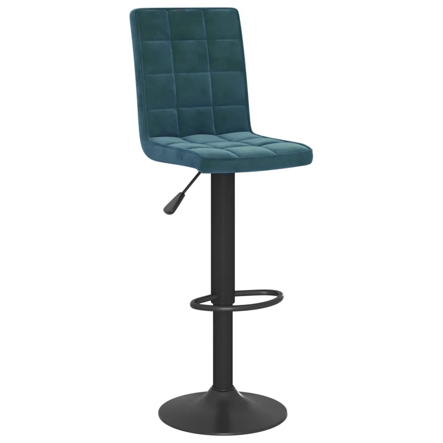 Tabourets de bar lot de 2 bleu velours - 3