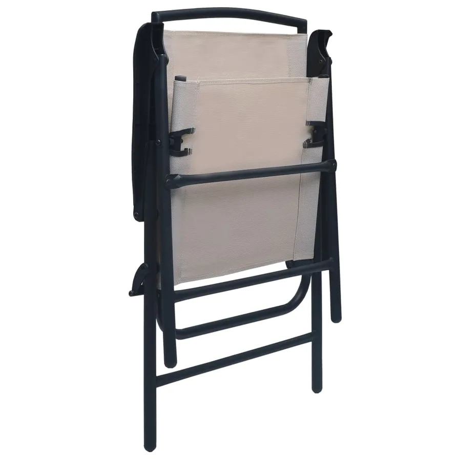 Chaises de jardin pliables lot de 2 Textilène Taupe - 6