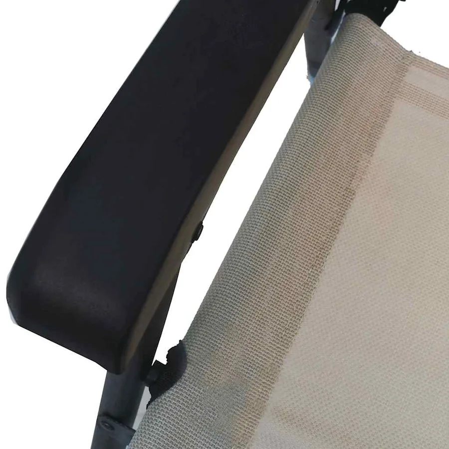 Chaises de jardin pliables lot de 2 Textilène Taupe - 8