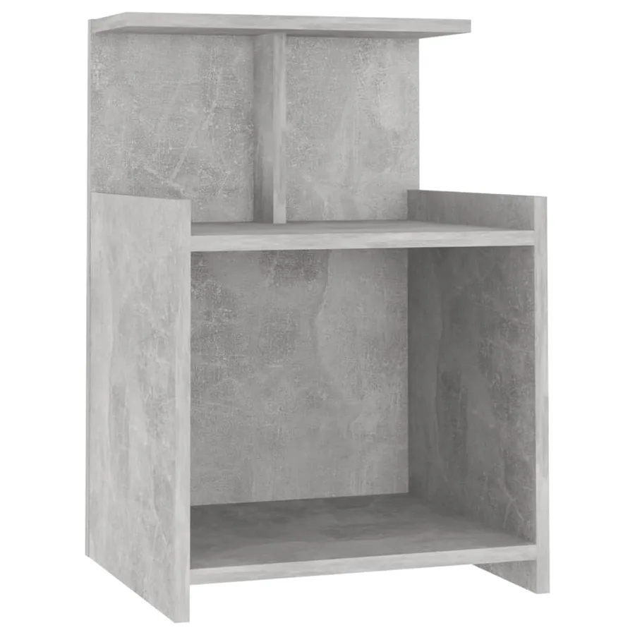 Table de chevet Gris béton 40x35x60 cm Aggloméré - 2