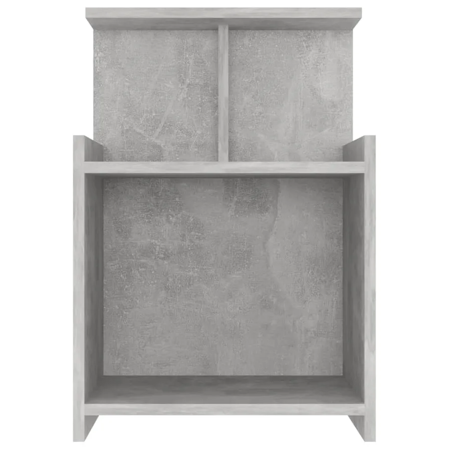 Table de chevet Gris béton 40x35x60 cm Aggloméré - 3