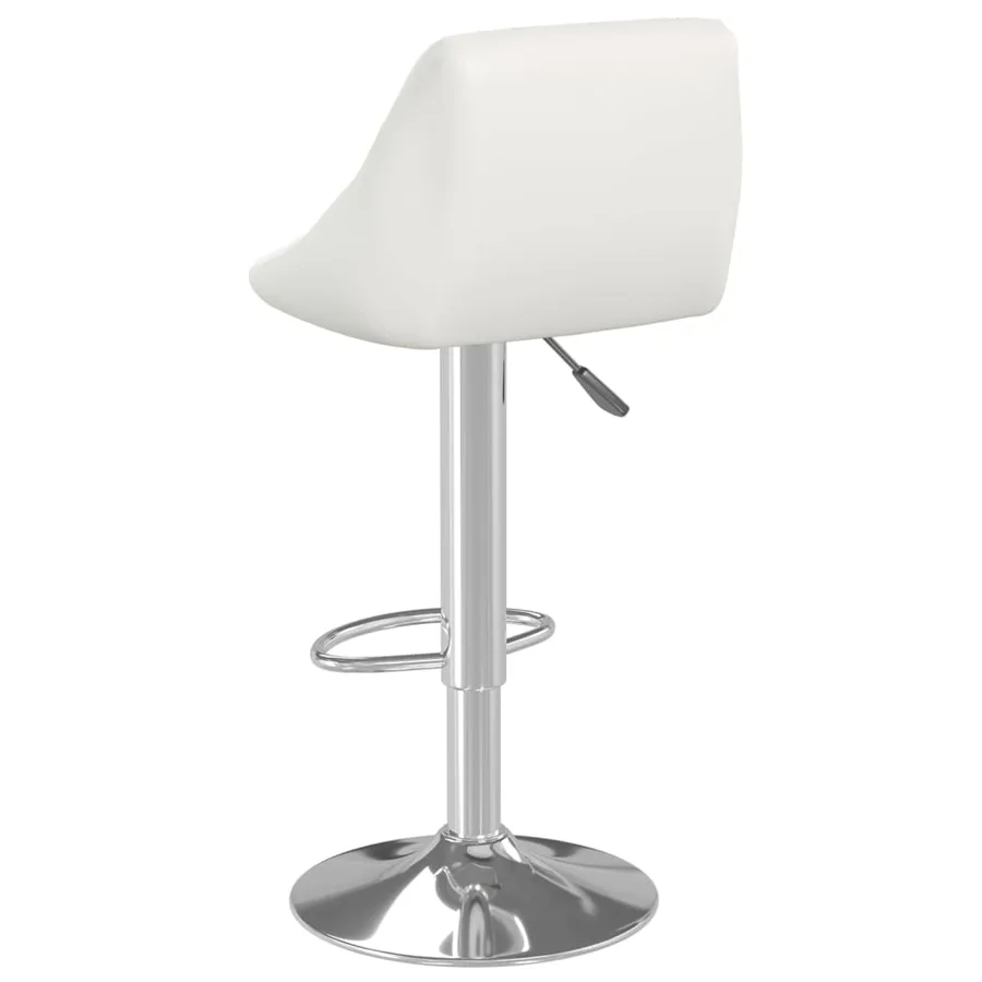 Tabourets de bar lot de 2 blanc similicuir - 5