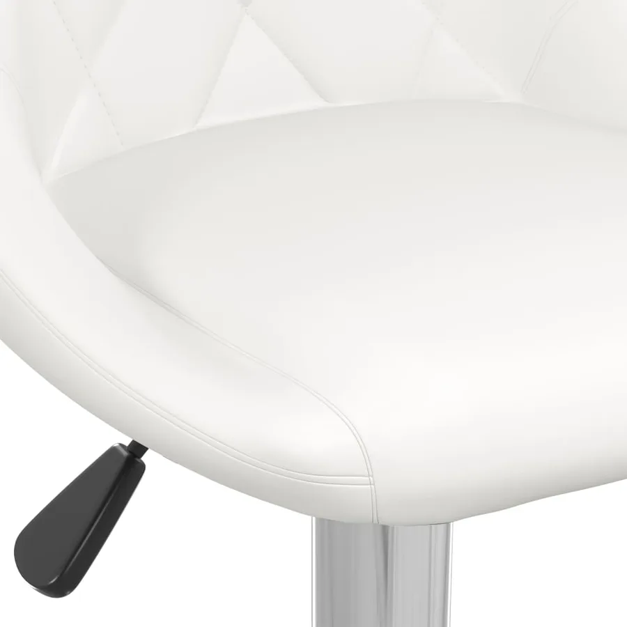 Tabourets de bar lot de 2 blanc similicuir - 7