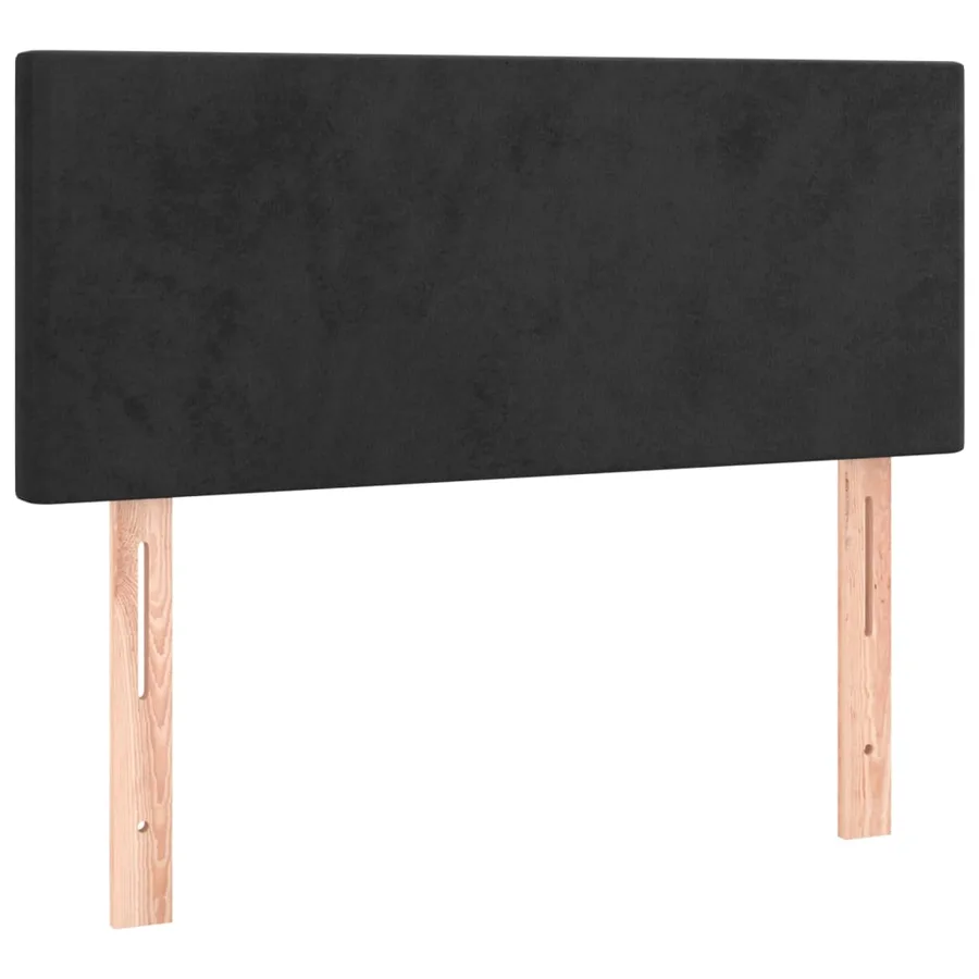 Sommier à lattes de lit avec matelas Noir 90x190 cm Velours - 6