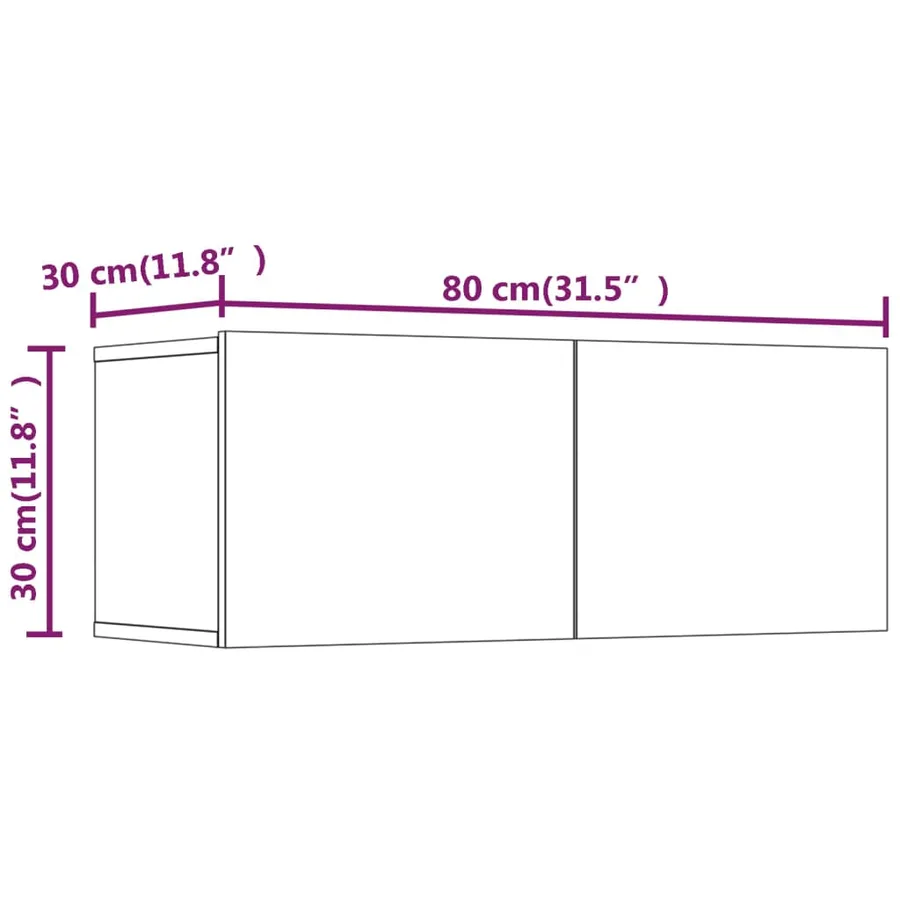 Ensemble de meubles TV 4 pcs Blanc Bois d'ingénierie - 8