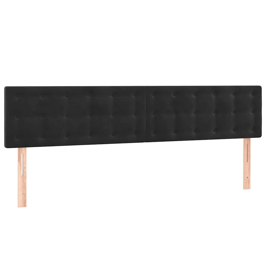 Sommier à lattes de lit et matelas Noir 200x200 cm Velours - 6