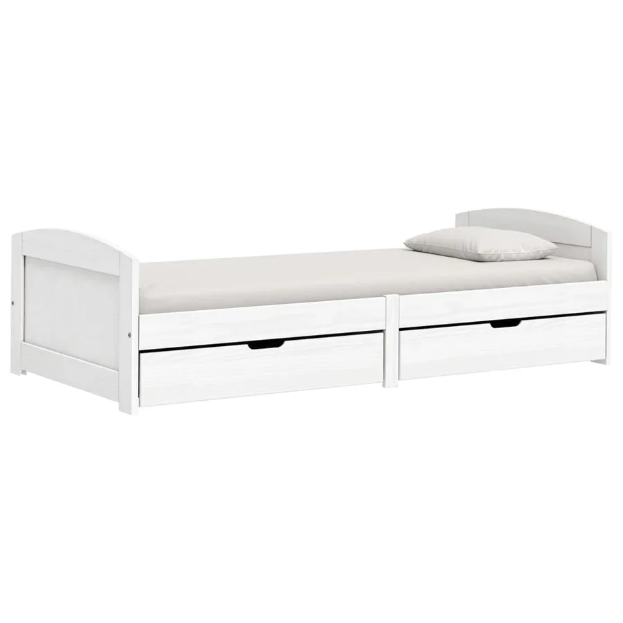 Lit de jour avec 2 tiroirs sans matelas IRUN blanc 90x200 cm - 2