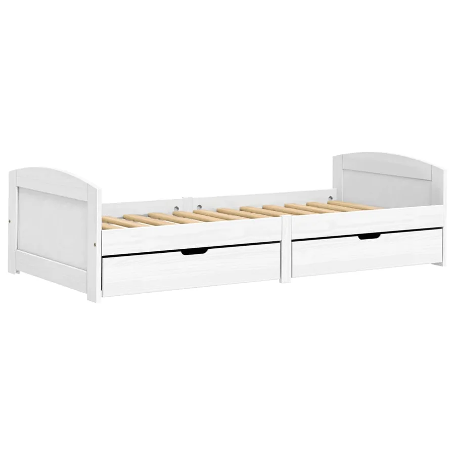 Lit de jour avec 2 tiroirs sans matelas IRUN blanc 90x200 cm - 3