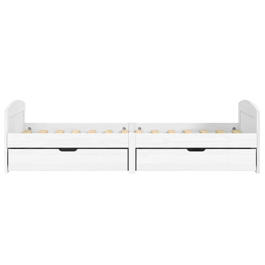 Lit de jour avec 2 tiroirs sans matelas IRUN blanc 90x200 cm - 4