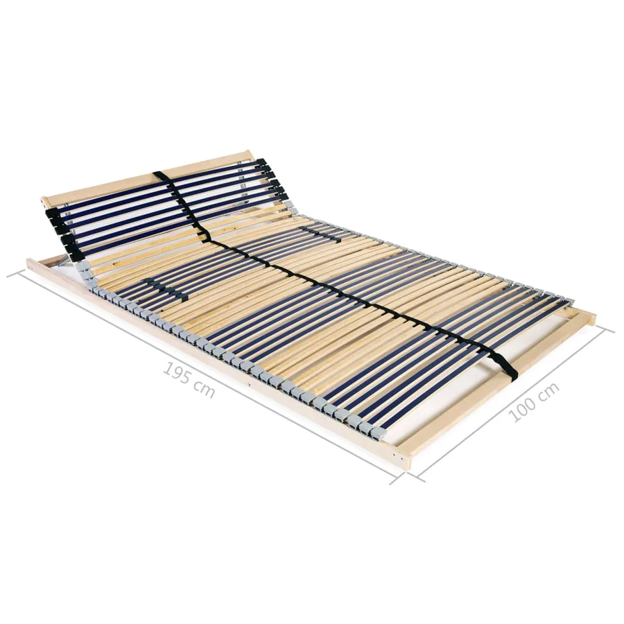 Sommier à lattes sans matelas avec 42 lattes 7 zones 100x200 cm - 8