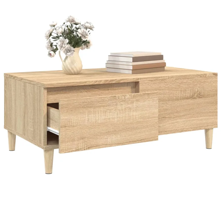Table basse Chêne sonoma 90x50x36,5 cm Bois d'ingénierie - 5