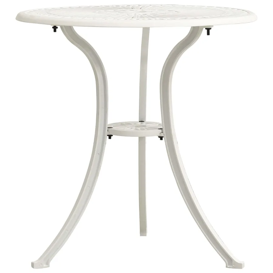 Ensemble de bistro 3 pcs Aluminium coulé Blanc - 6