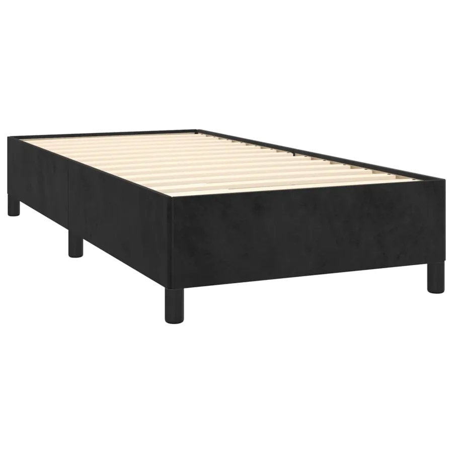 Cadre de lit sans matelas noir 80x200 cm velours - 4