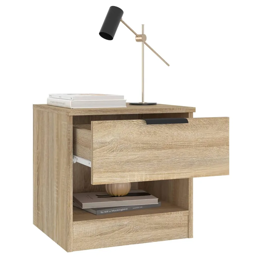 Tables de chevet 2 pcs Chêne Sonoma Bois d'ingénierie - 6