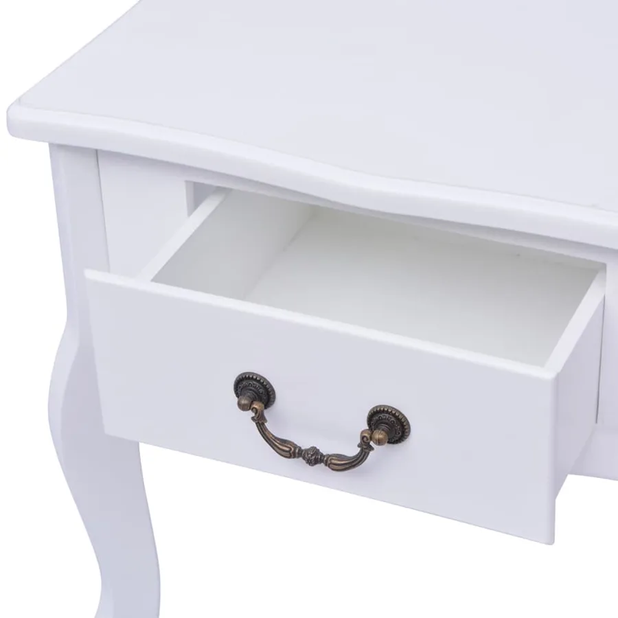 Table de chevet 2 pcs MDF Blanc - 4