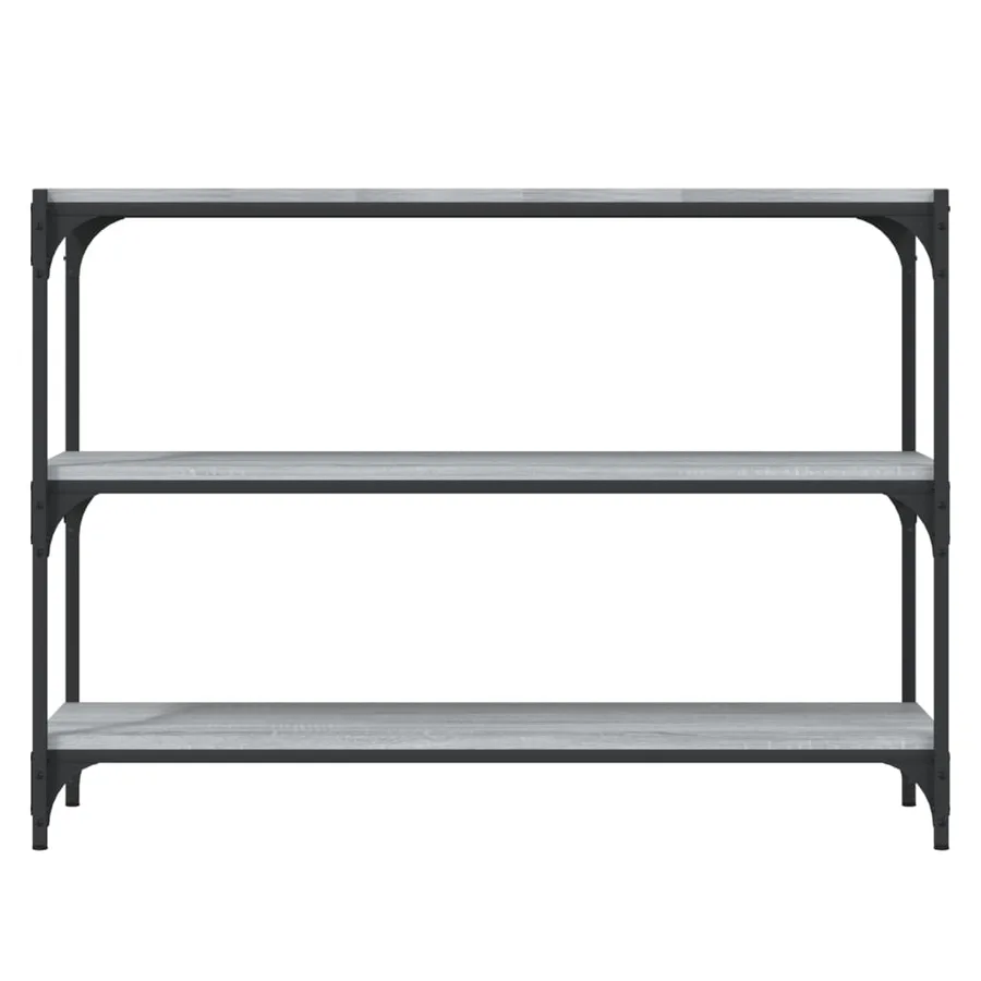 Bibliothèque Sonoma gris 100x33x70,5 cm Bois d'ingénierie acier - 5