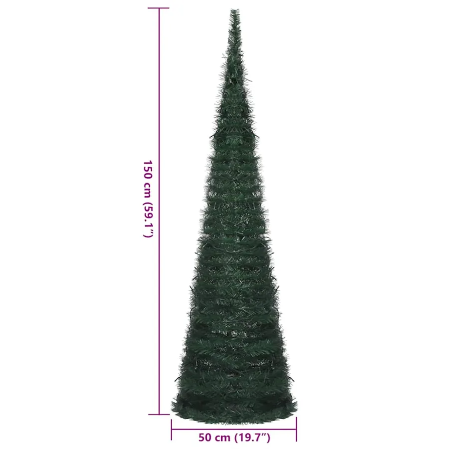 Sapin de Noël artificiel pré-éclairé avec guirlandes vert 150cm - 10