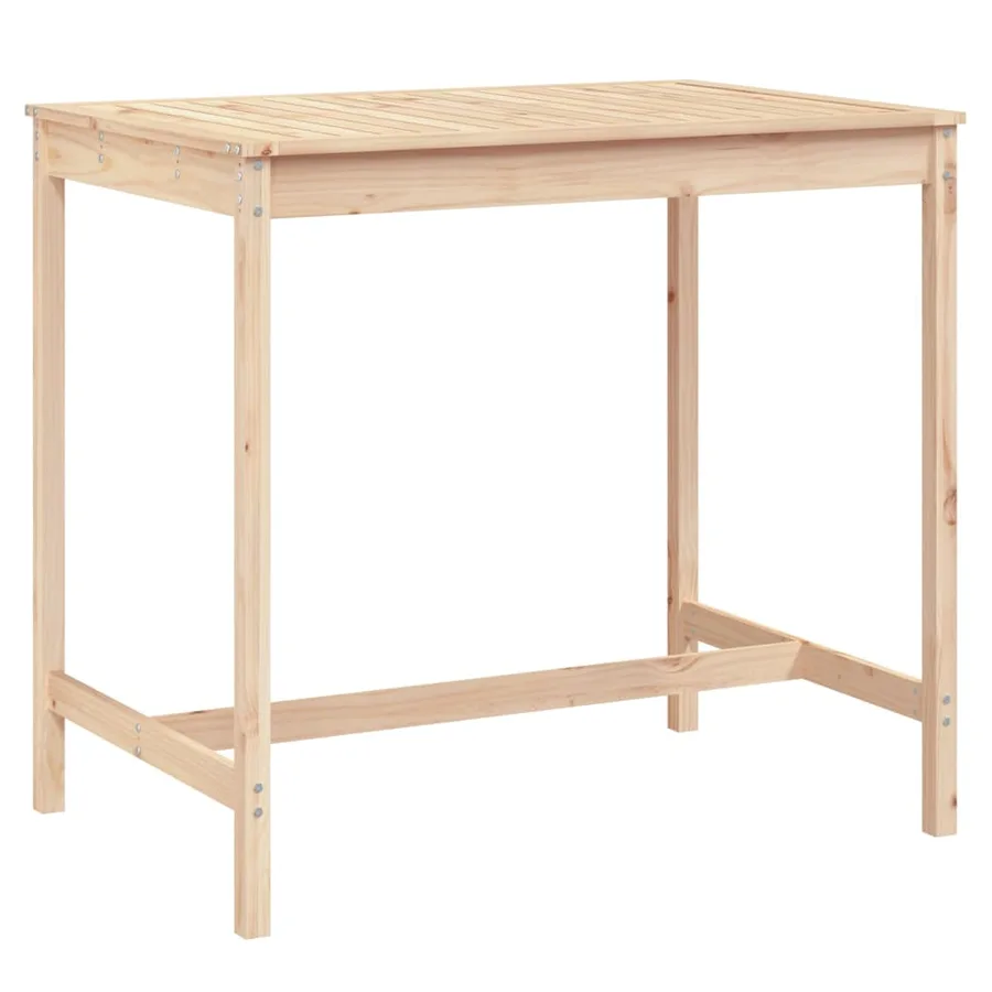 Table de jardin 121x82,5x110 cm bois massif de pin - 2