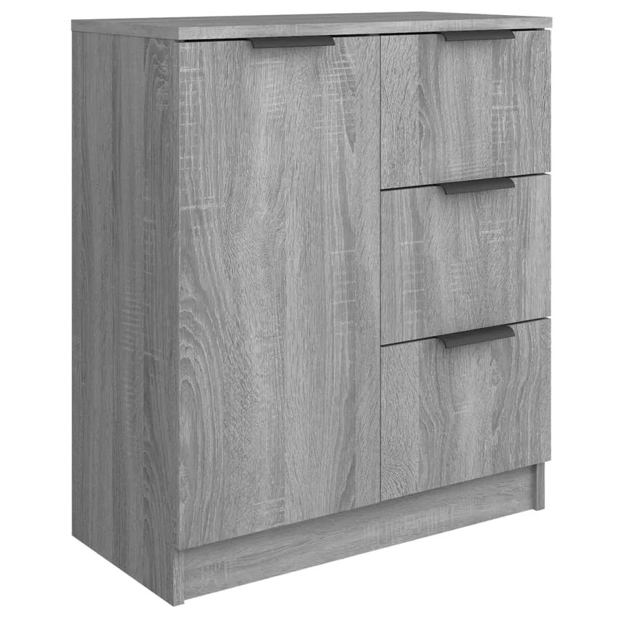 Buffets 2 pcs Sonoma gris 60x30x70 cm Bois d'ingénierie - 5