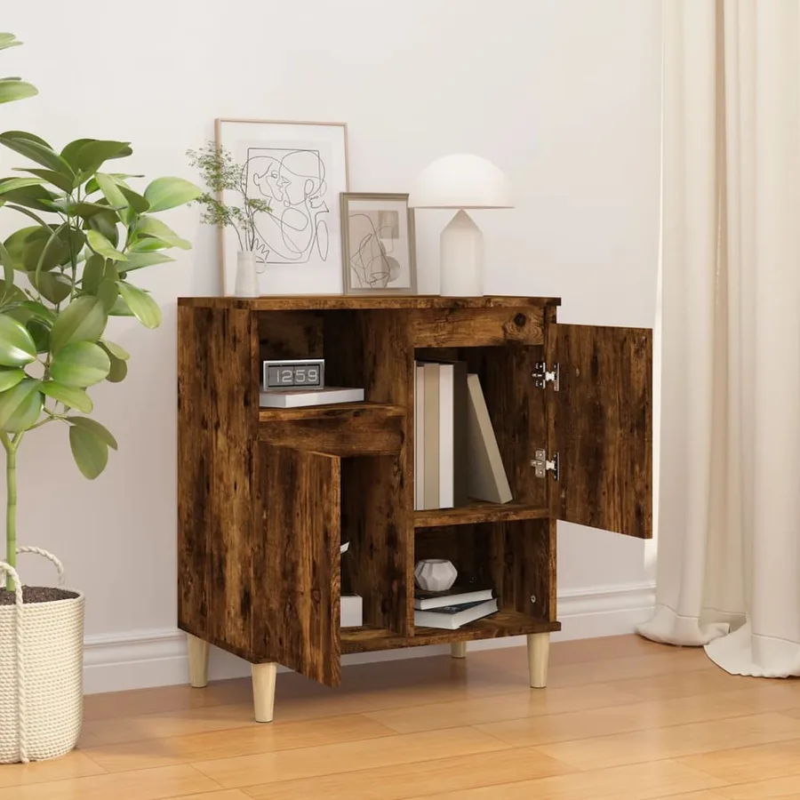 Buffet Chêne fumé 60x35x70 cm Bois d'ingénierie - 3
