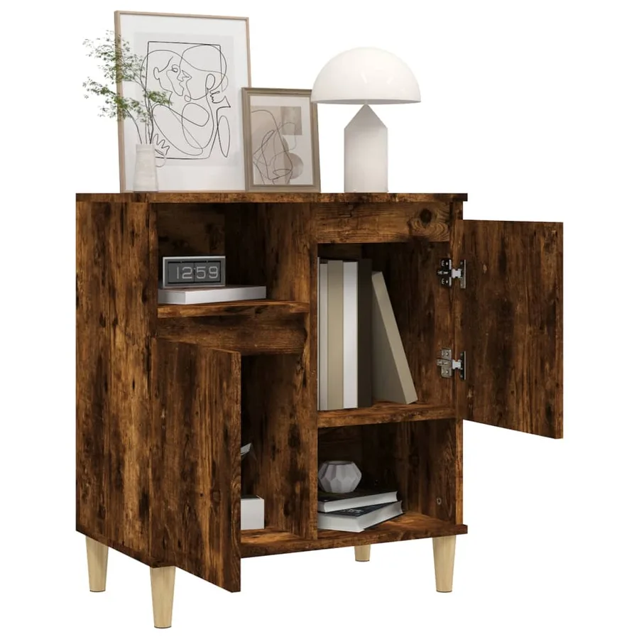 Buffet Chêne fumé 60x35x70 cm Bois d'ingénierie - 4