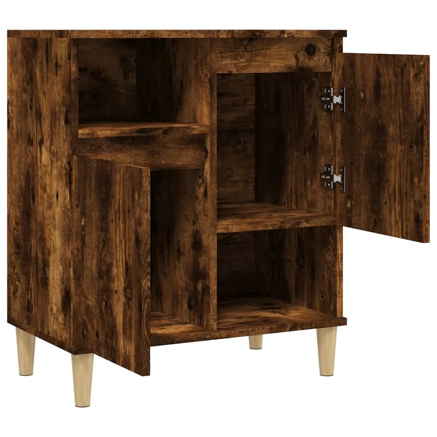 Buffet Chêne fumé 60x35x70 cm Bois d'ingénierie - 5
