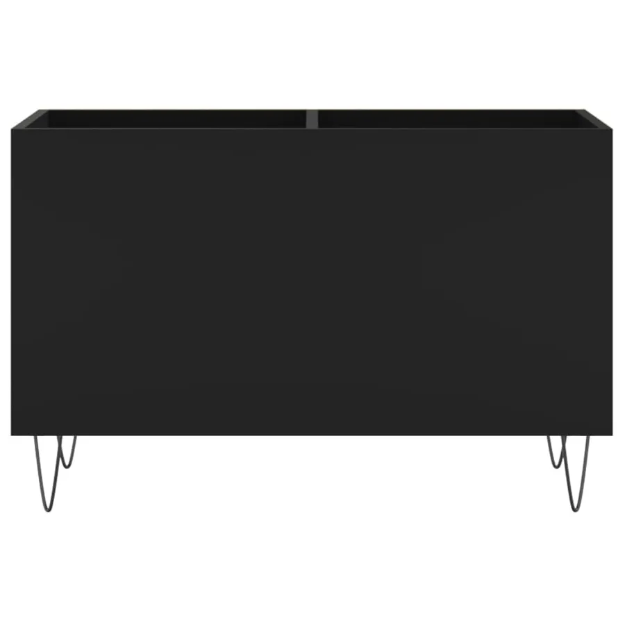 Armoire à disques noir 74,5x38x48 cm bois d'ingénierie - 4