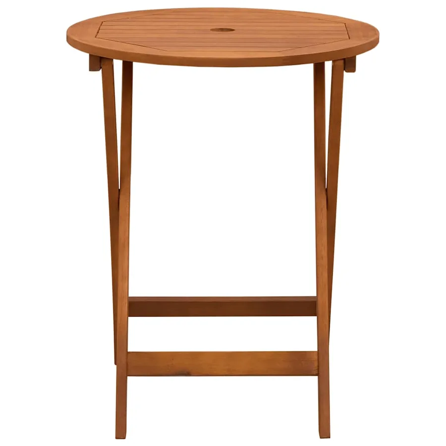 Table de jardin pliable Ø60x75 cm Bois d'eucalyptus solide - 3