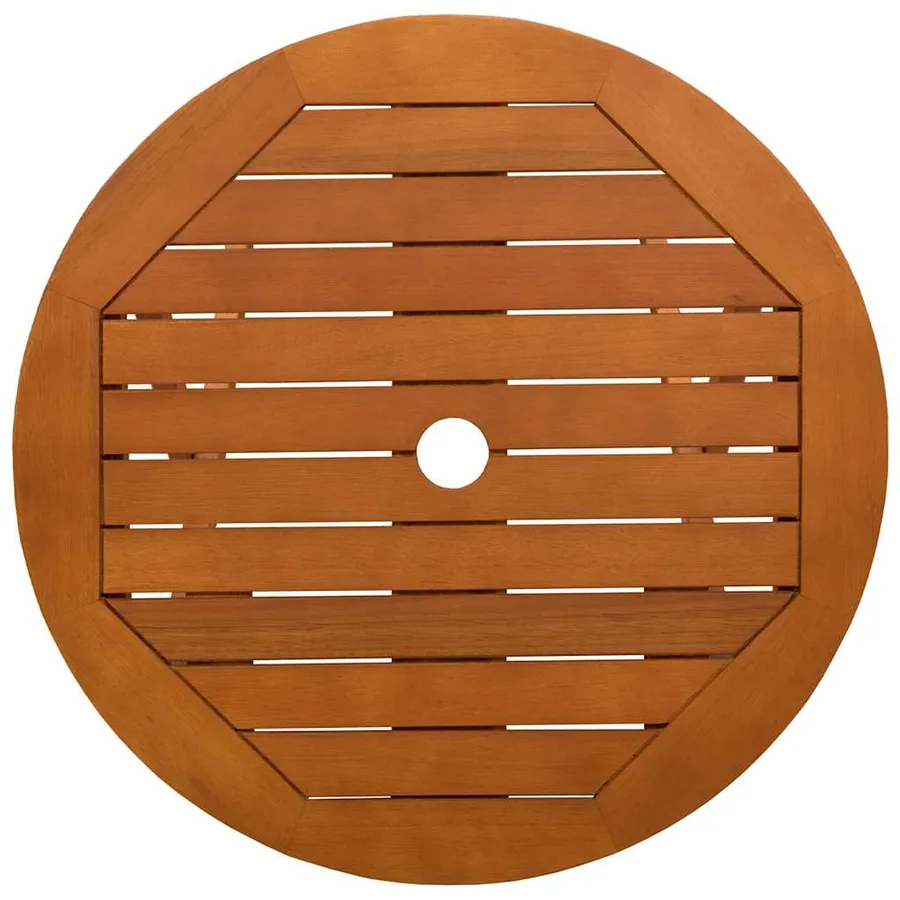 Table de jardin pliable Ø60x75 cm Bois d'eucalyptus solide - 5