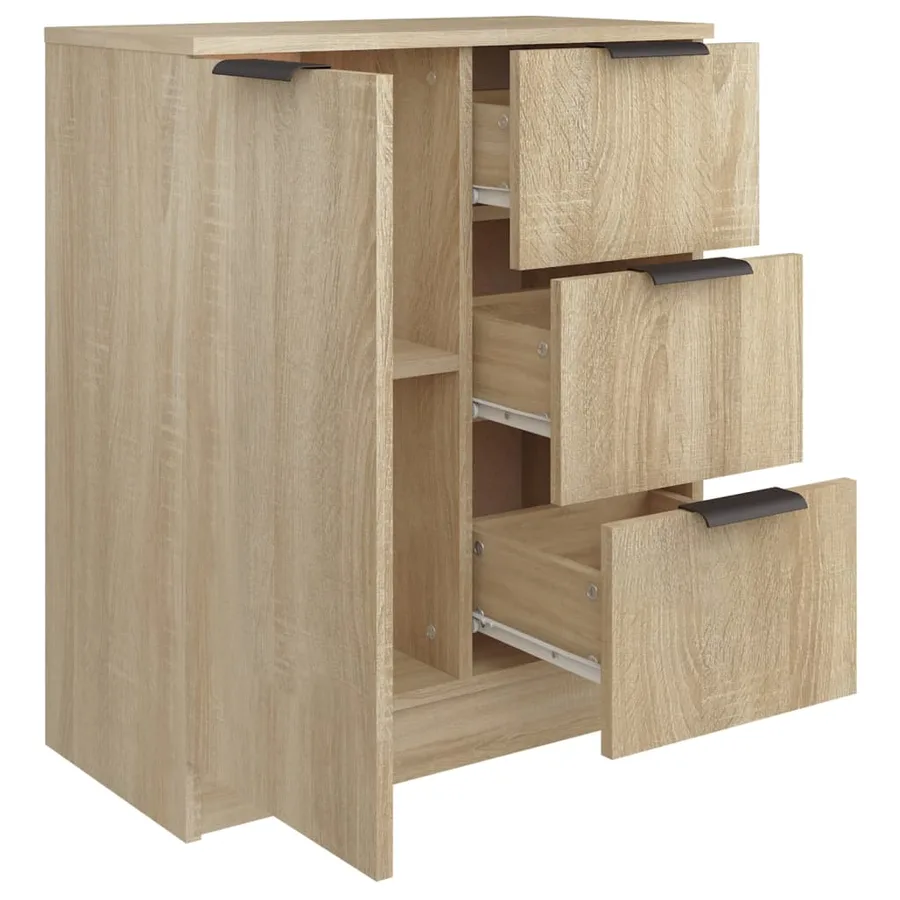 Buffet Chêne sonoma 60x30x70 cm Bois d'ingénierie - 5
