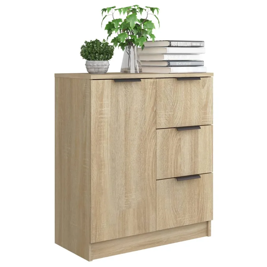 Buffet Chêne sonoma 60x30x70 cm Bois d'ingénierie - 7