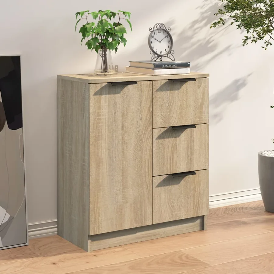 Buffet Chêne sonoma 60x30x70 cm Bois d'ingénierie - 8