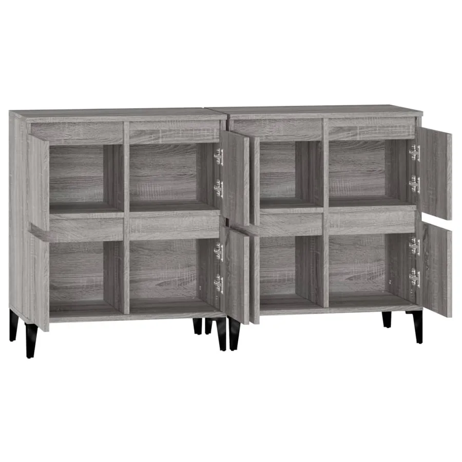 Buffets 2 pcs sonoma gris 60x35x70 cm bois d'ingénierie - 7