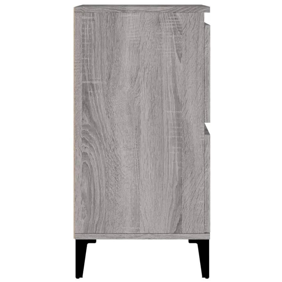 Buffets 2 pcs sonoma gris 60x35x70 cm bois d'ingénierie - 9