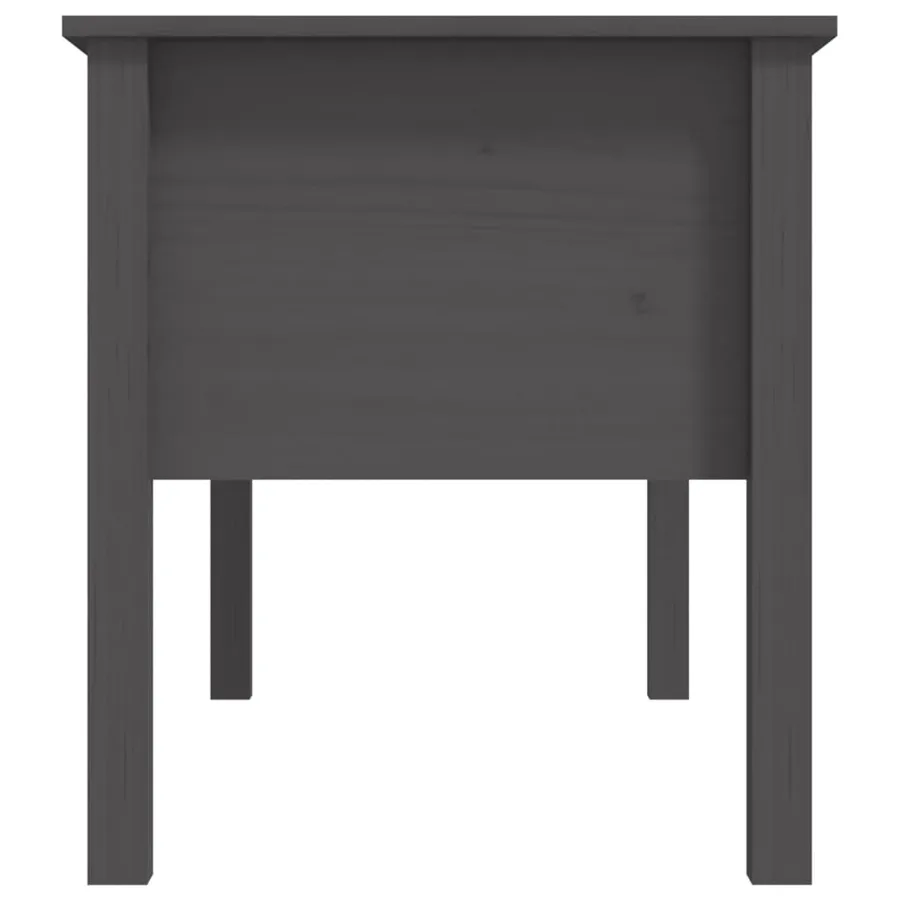 Table basse Gris 102x49x55 cm Bois massif de pin - 7