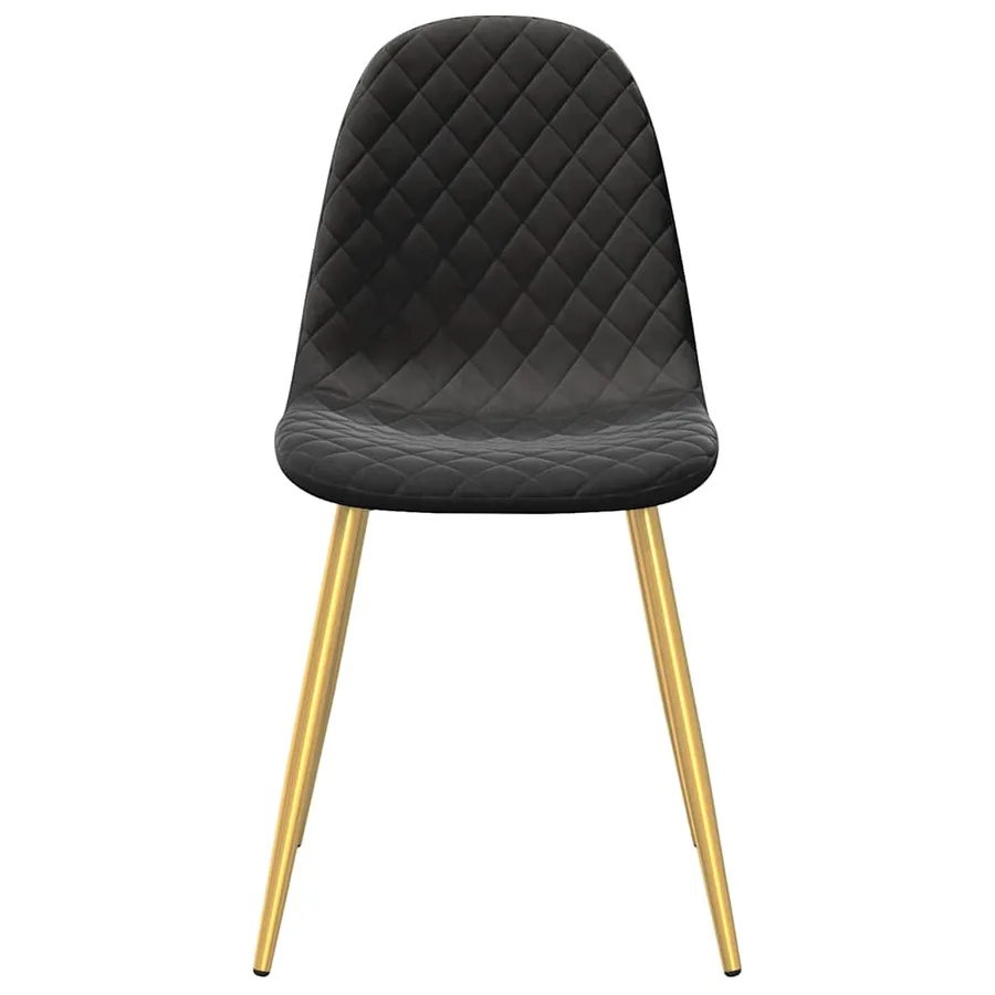 Chaises à manger lot de 2 Noir Velours - 4
