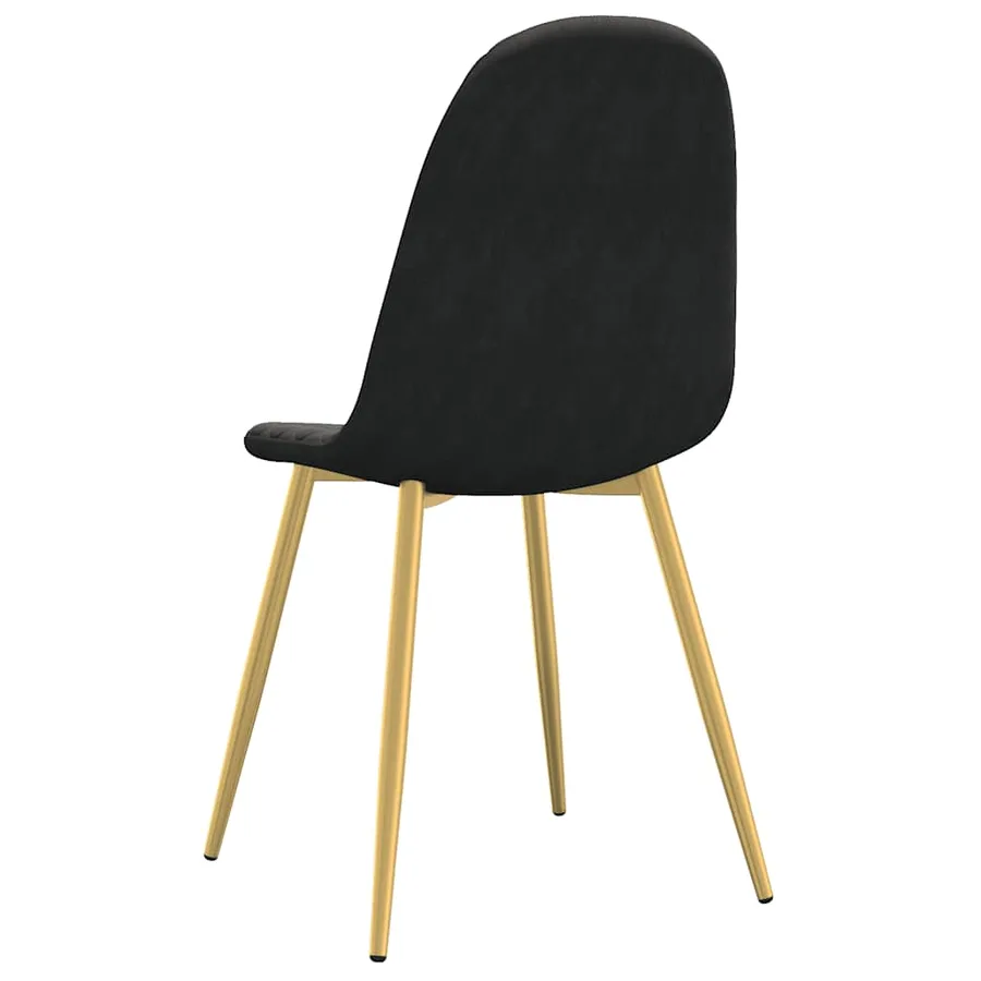 Chaises à manger lot de 2 Noir Velours - 6