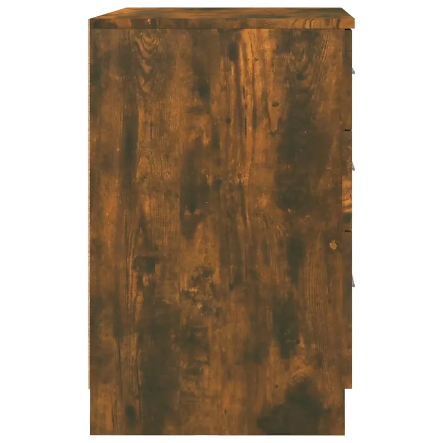 Table de chevet Chêne fumé 40x40x63 cm Bois d'ingénierie - 7