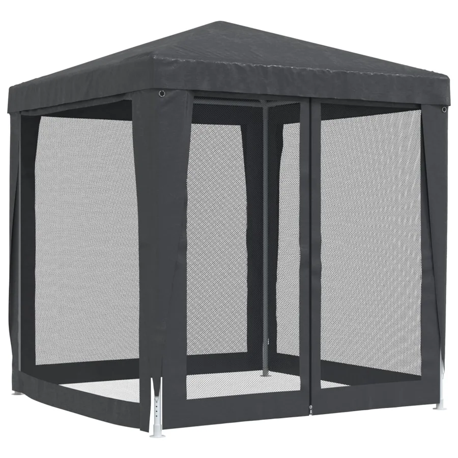 Tente de fête avec 4 parois latérales en maille Anthracite 2x2m - 5