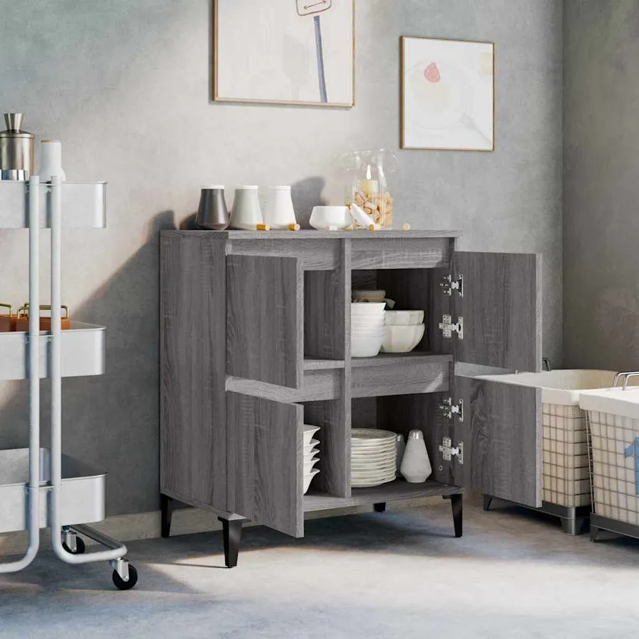 Buffet Sonoma gris 60x35x70 cm Bois d'ingénierie - 3