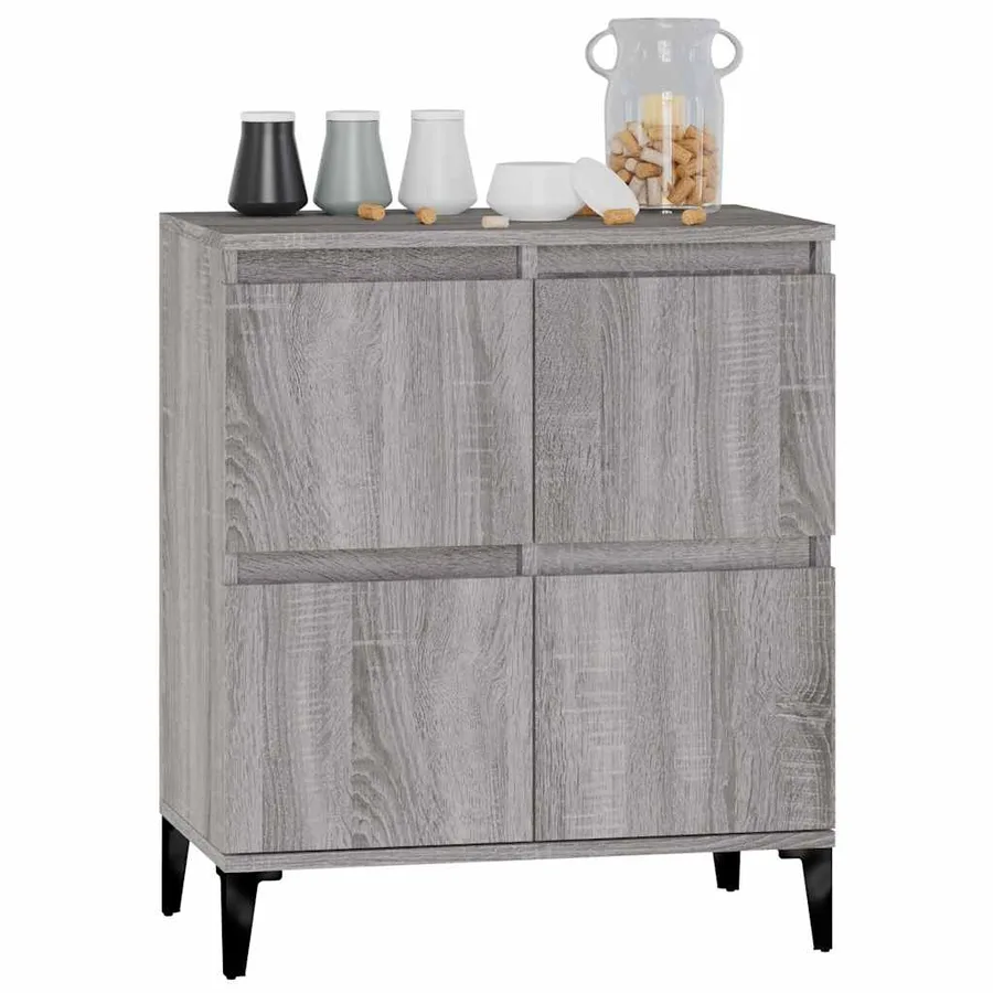 Buffet Sonoma gris 60x35x70 cm Bois d'ingénierie - 4