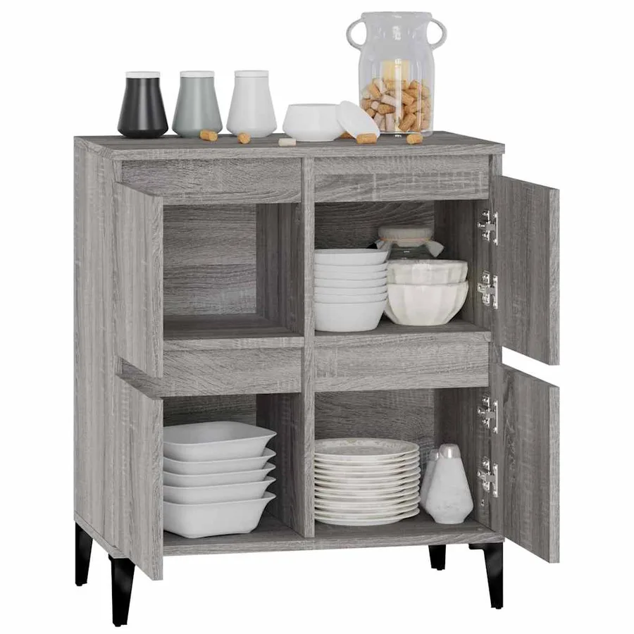 Buffet Sonoma gris 60x35x70 cm Bois d'ingénierie - 5