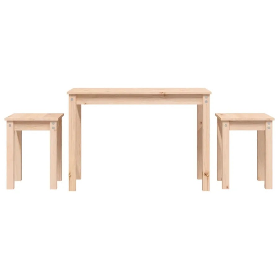 Tables gigognes 3 pcs Bois de pin massif - 2