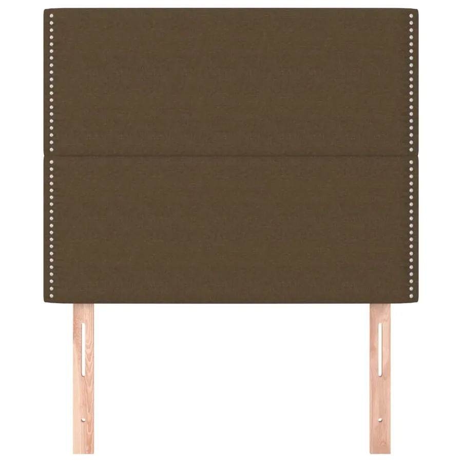 Tête de lit Marron foncé 90x5x118/128 cm Tissu - 3
