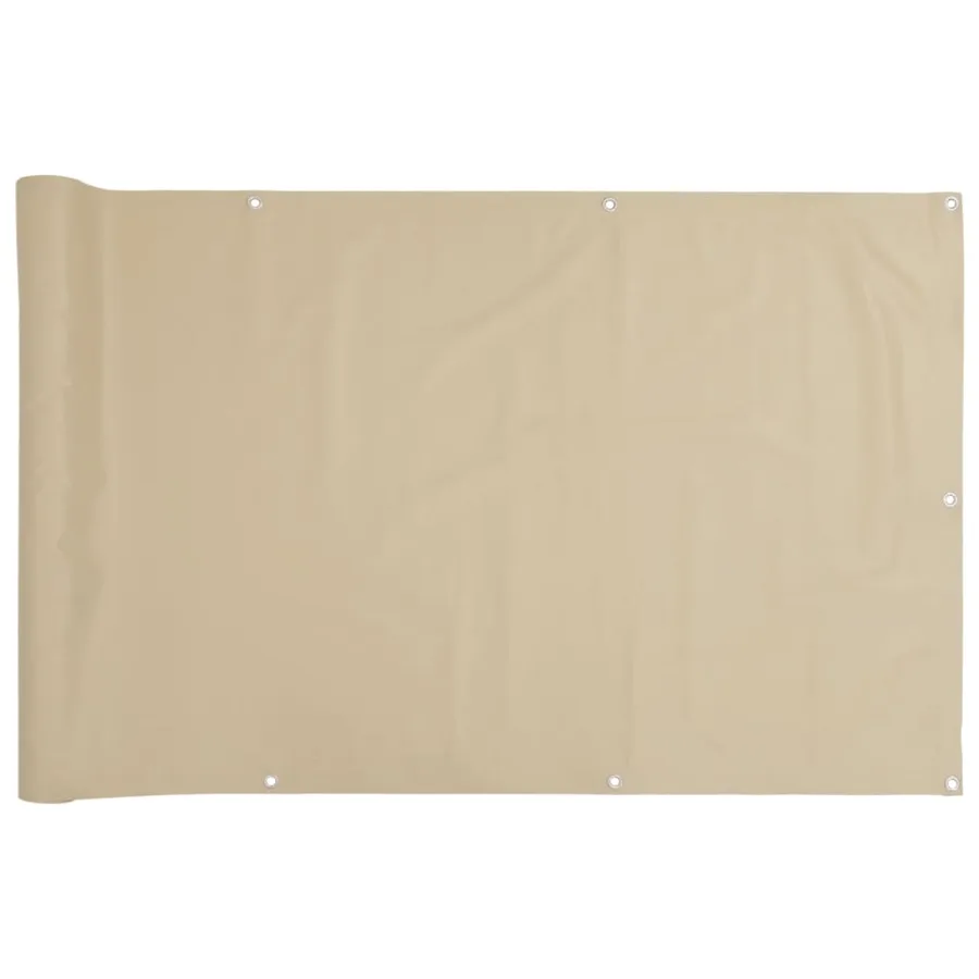 Écran de balcon en tissu Oxford 90x400 cm Beige - 2