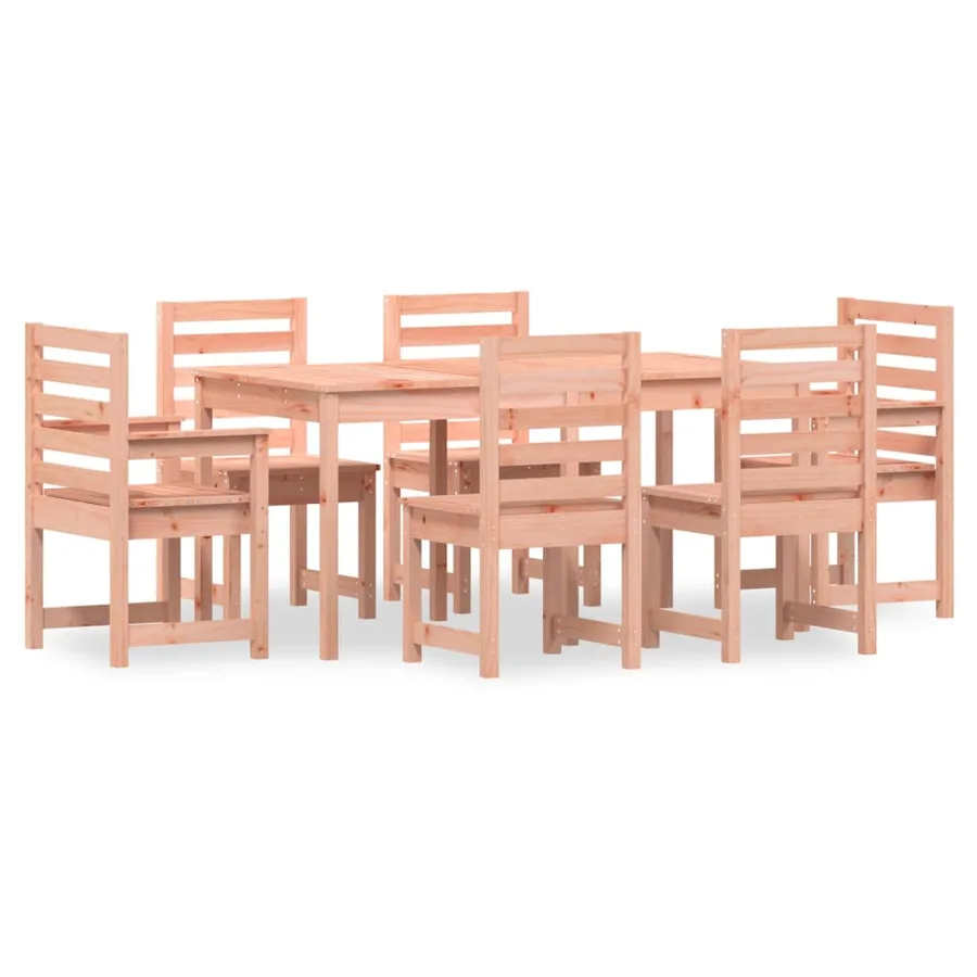 Ensemble à manger de jardin 7 pcs bois massif Douglas - 2
