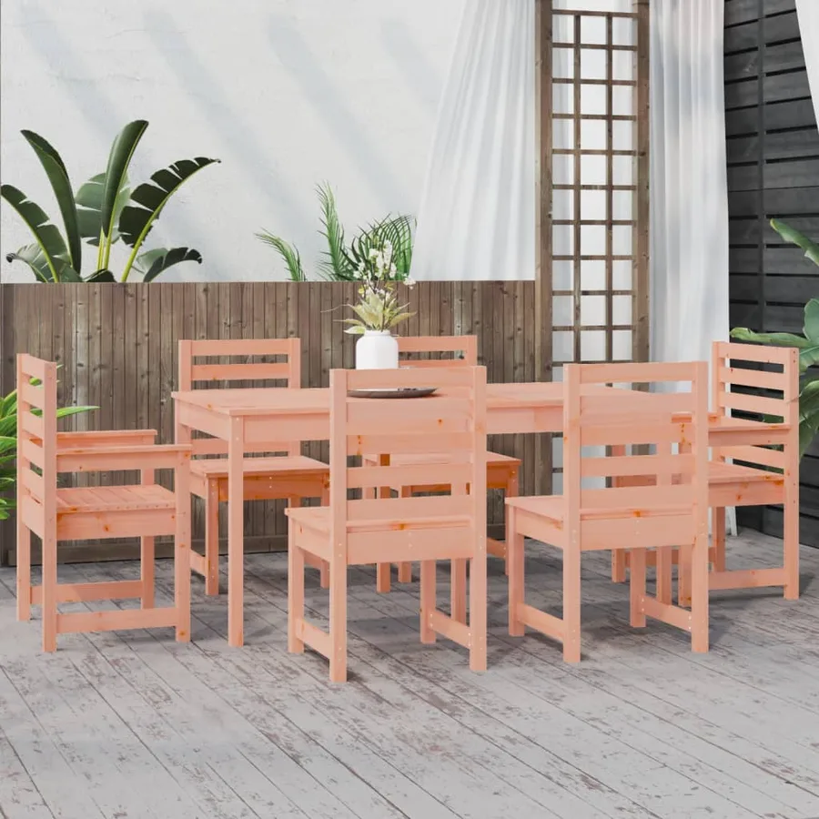 Ensemble à manger de jardin 7 pcs bois massif Douglas - 3