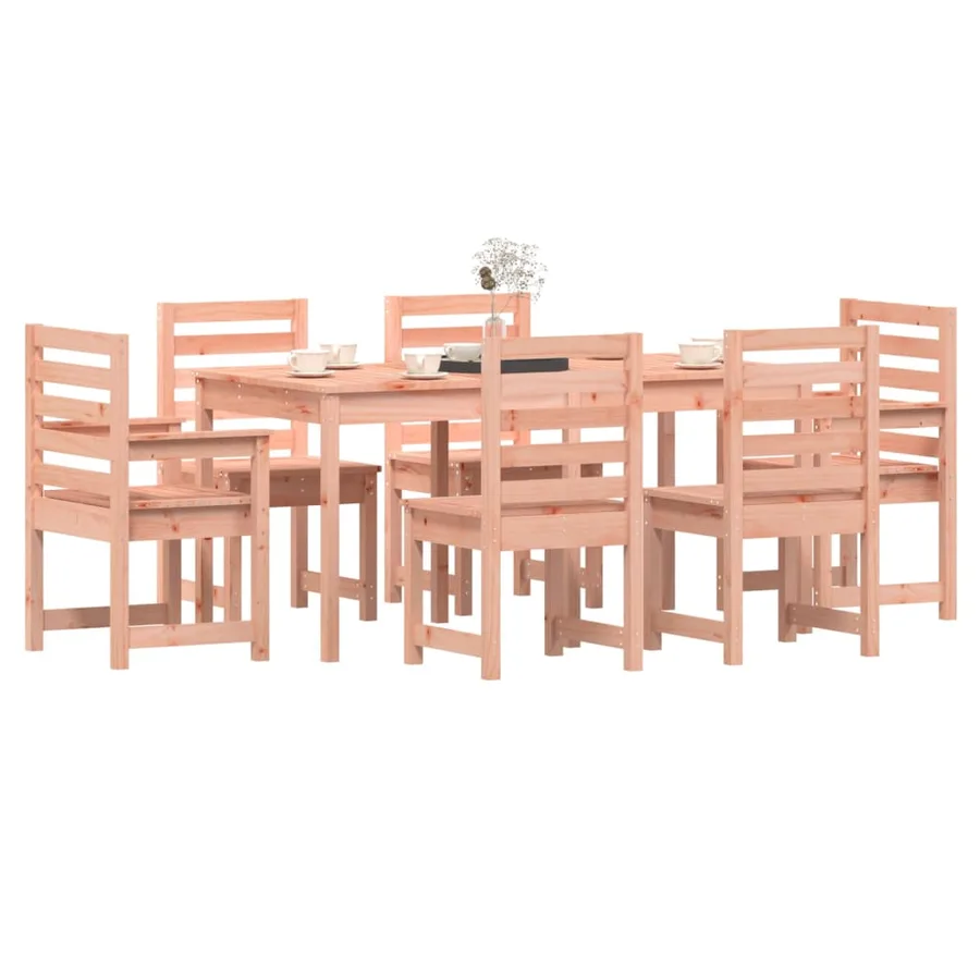 Ensemble à manger de jardin 7 pcs bois massif Douglas - 4